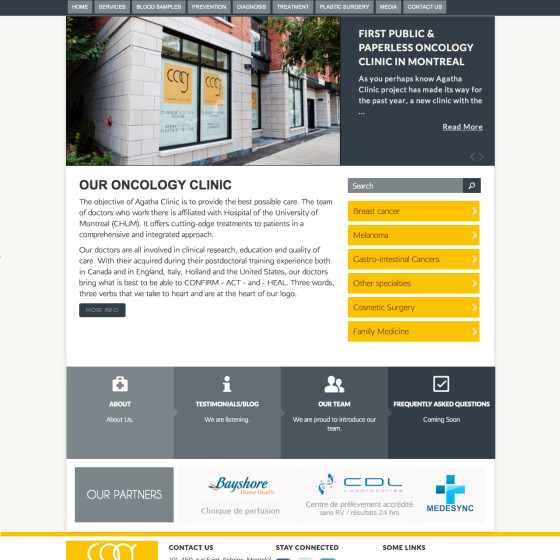 Clinique Agatha Web Design & Keyword Research