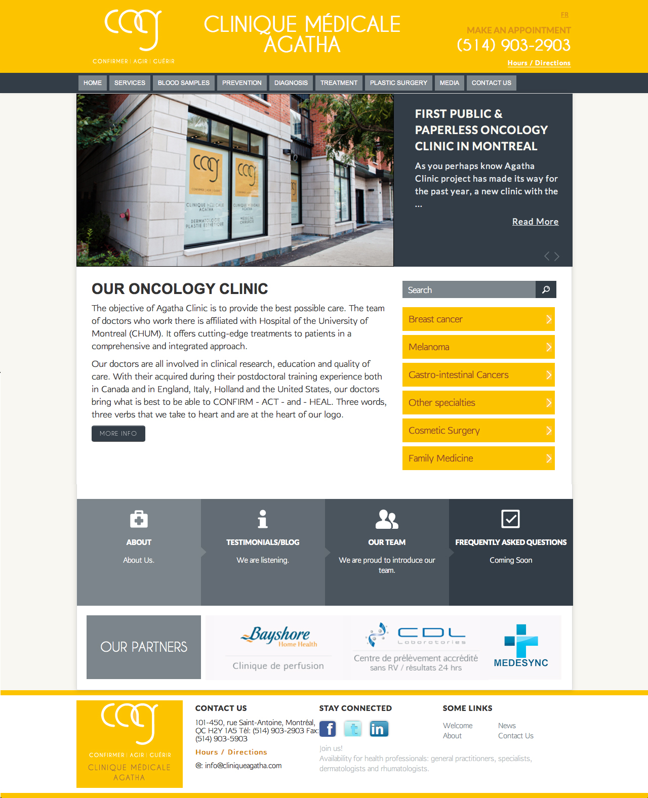 Clinique Agatha Web Design & Keyword Research